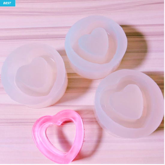 Heart shaker silicone mold resin shaker mold