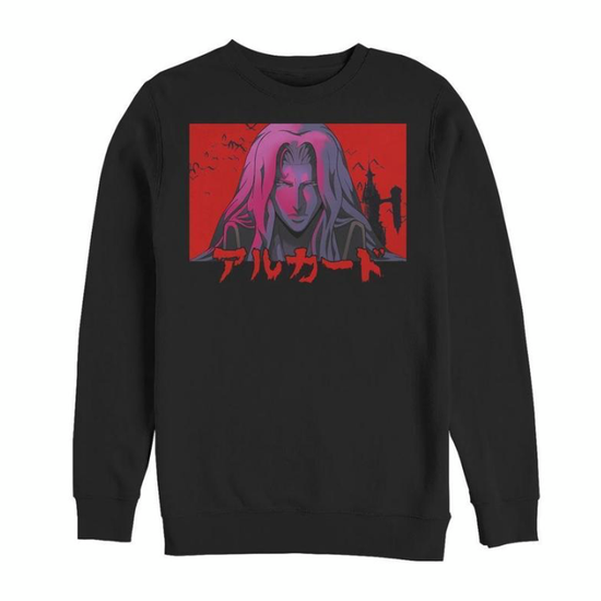 Alucard Sundown- Netflix Castlevania Black Pullover Fleece