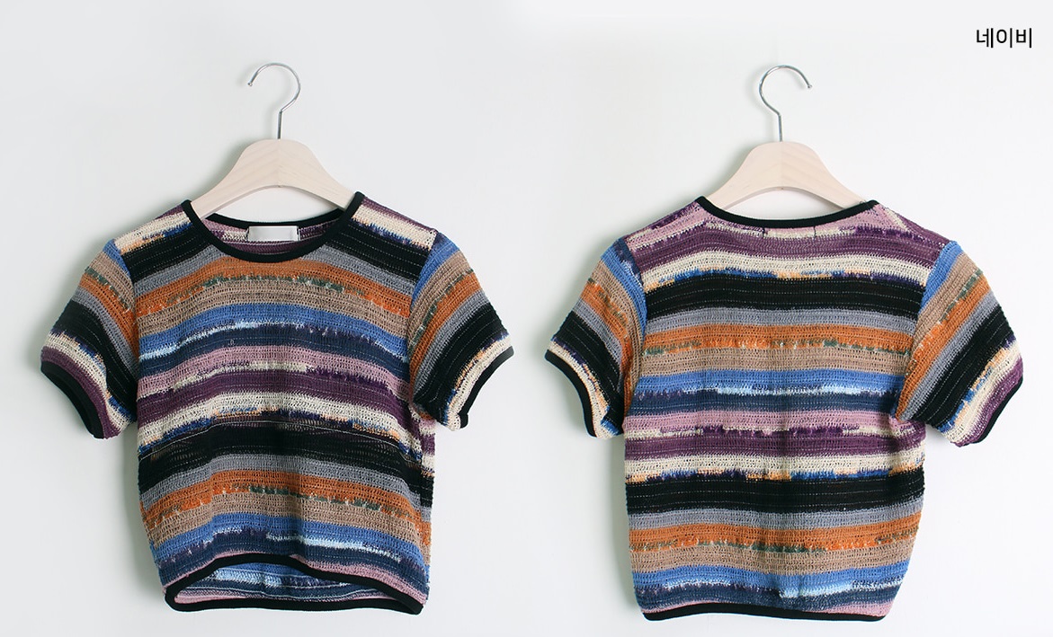 Rainbow knit top