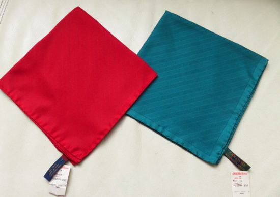 2 AJ Silk Pocket Squares