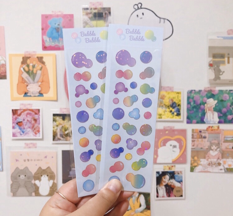 Bubble sticker sheet