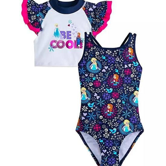 Frozen Swimsuit and Rash Guard Set