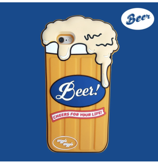 [3D Stereoscopic Silicone] Funky Beer Design iPhone Jelly Case-Beer