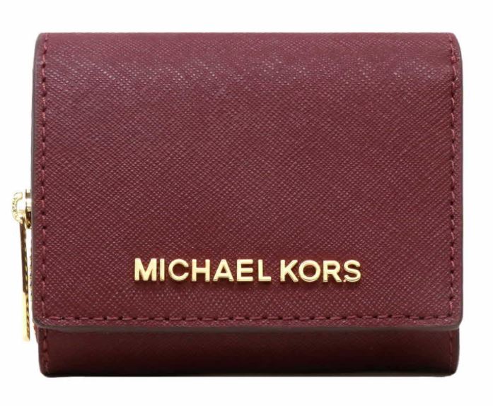 Jet Set Travel Small Multifold Zip Around Wallet	Merlot	35H9GTVZ5L MERLOT