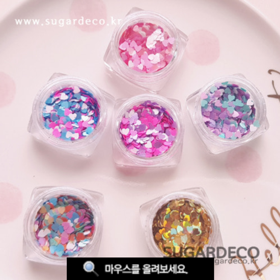 Translucent Heart Sequins Mix