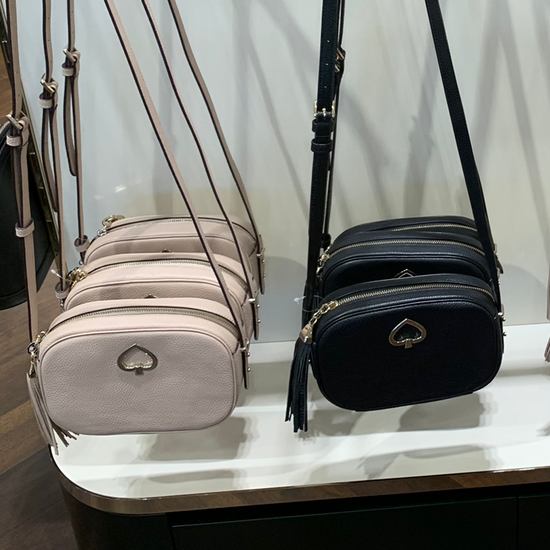 Camera Bag with gold spade accent