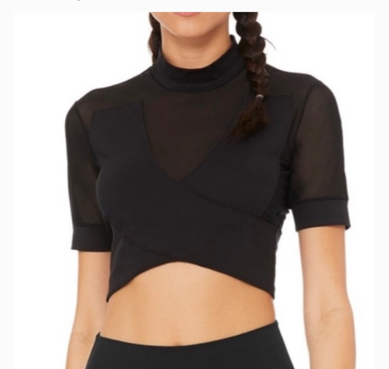 ALO YOGA define crop tee