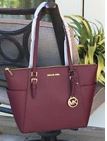 Charlotte Large Top ZIP Tote wine