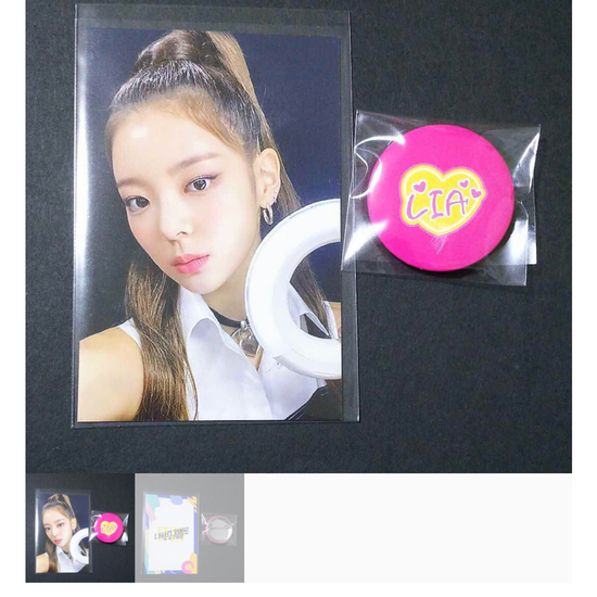 Lia trading card/badge set