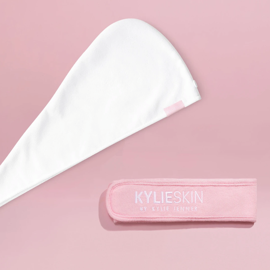 Hair towel and headband bundle