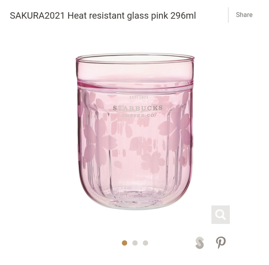 SAKURA2021 Heat resistant glass pink 296ml