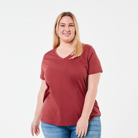 Curve Short Sleeve V-Neck Tee Size 26