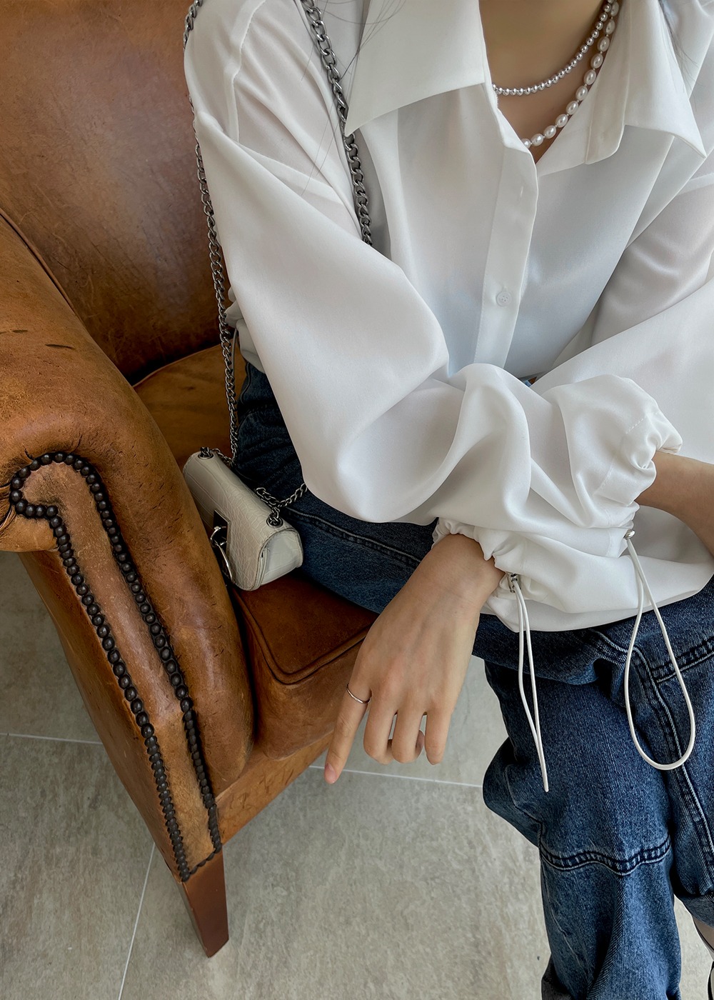 STRING CROPPED SHIRT