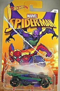 2016 Hot Wheels Marvel Spider-Man/Prowler 6/6 DRIFT KING Green w/Black OH5 Spoke