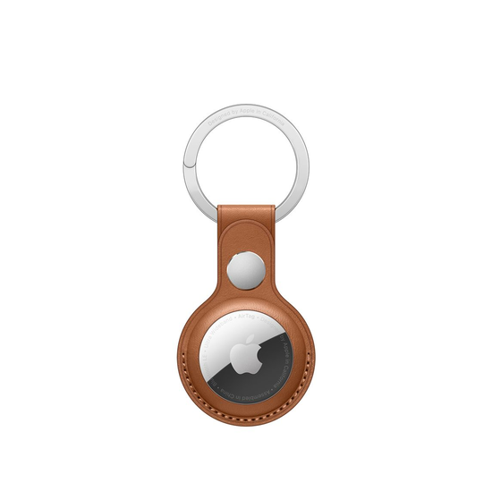 Air Tag Leather Key Ring