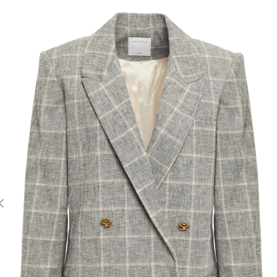 Gray Beyane Checked Blazer