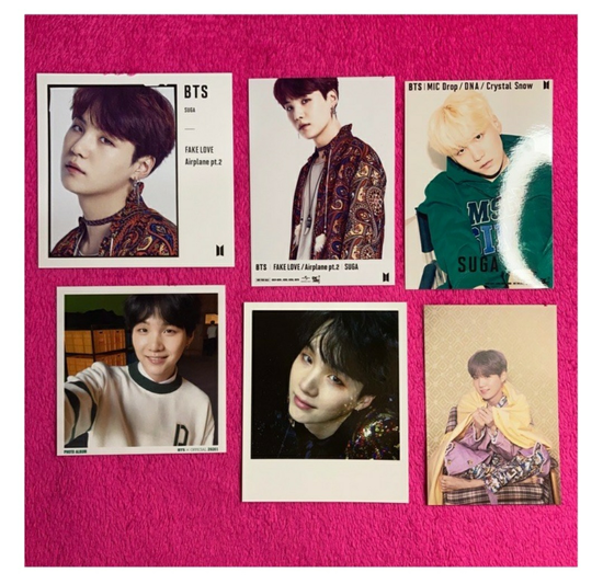 Bts Official Changing Jacket Postcard Pola BTS Suga Airplane Mic Drop Japan Photo