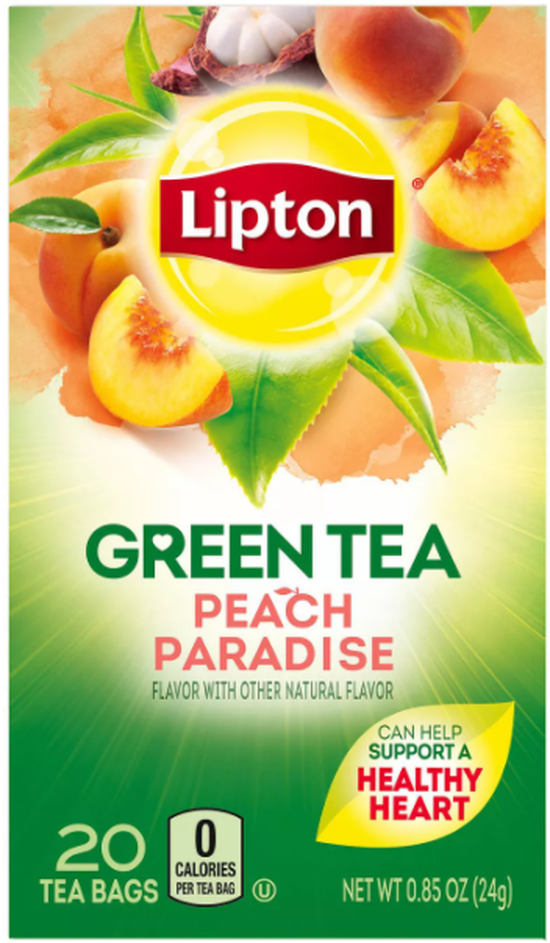 Lipton White Mangosteen Peach Green Tea Superfruit - 20ct