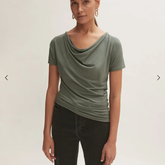 Cowl neck tee