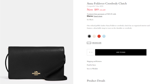 Anna Foldover Crossbody Clutch_Im.Black
