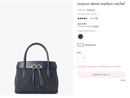 toujours denim medium satchel_pxrub387 DARK DENIM