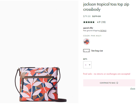 jackson tropical toss top zip crossbody_wkru6768 PINK MULTI