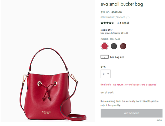 eva small bucket bag_wkru6727 RED CAKE
