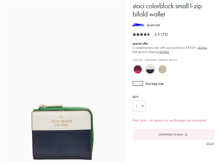 staci colorblock small l-zip bifold wallet_wlr00121 VERONA GREEN MULTI