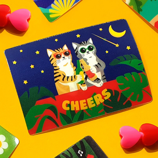 Card drunken cats
