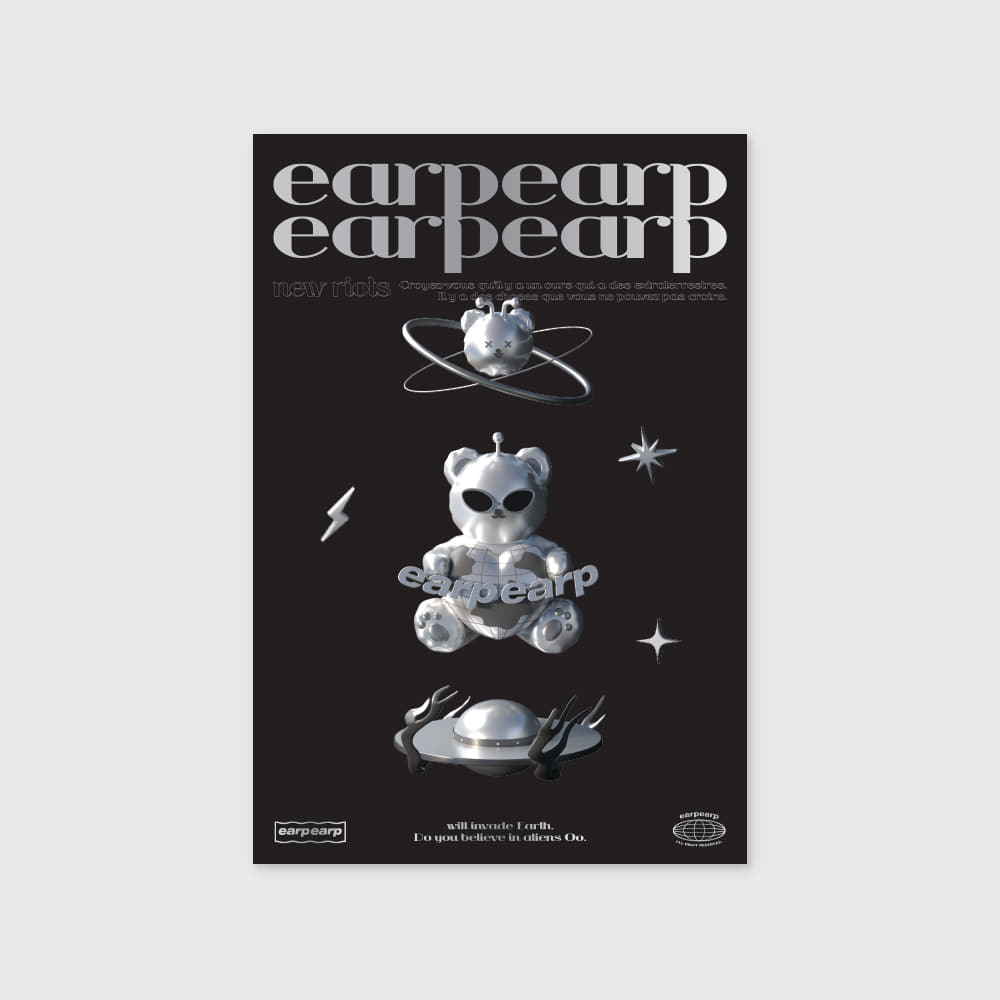 SPACE NIGHT STEEL BEAR-BLACK