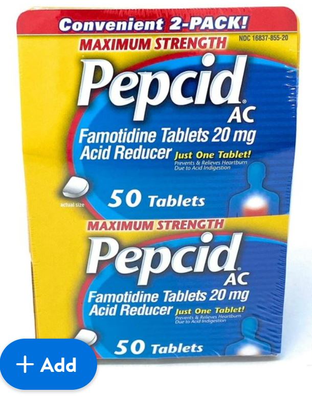 Pepcid AC Maximum Strength 20 mg - 50 tablets (2 pack)