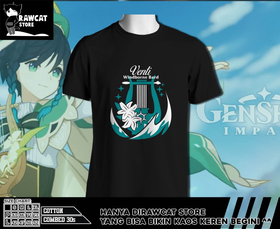 kaos pria genshin impact venti