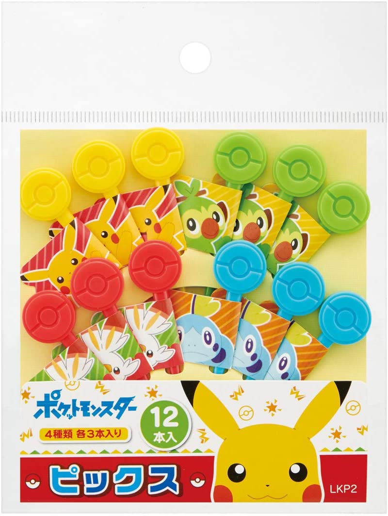Skater LKP2-A Lunch Picks, Pack of 12, Pokemon Large Set of 20