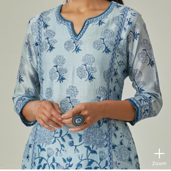 Zubeida Shazia Chanderi Kurta