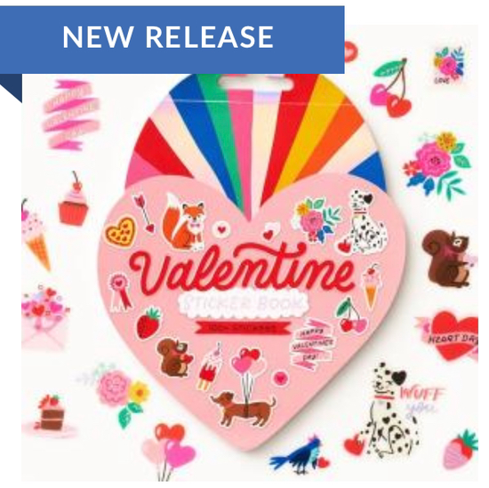 Valentine Colorful Heart Sticker Book