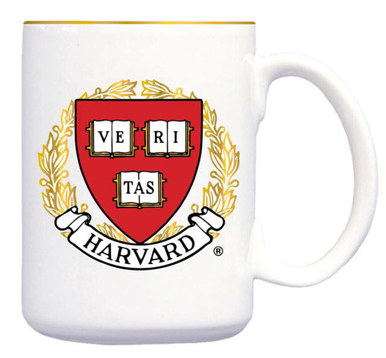 Harvard gold rim mug