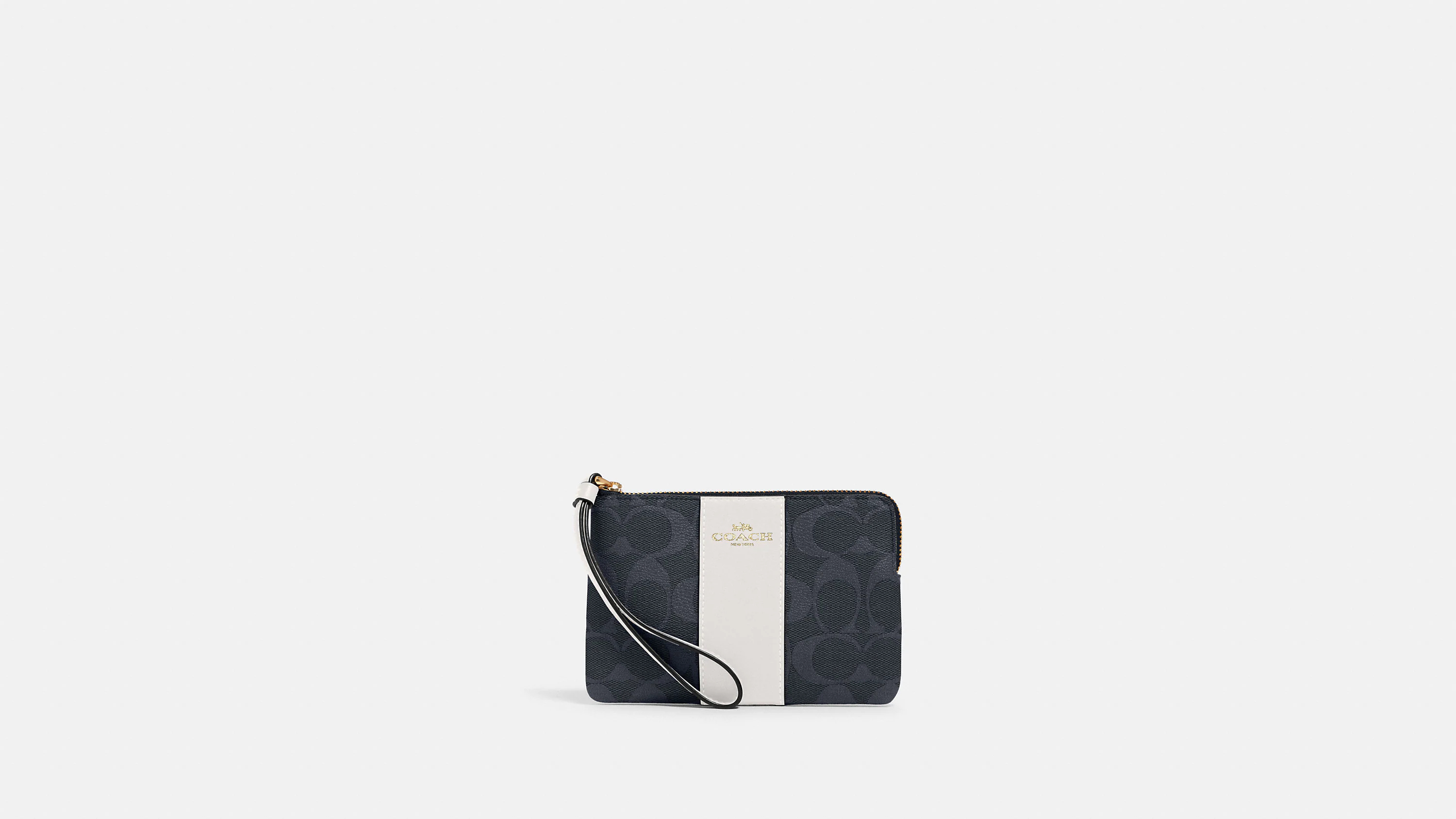 Corner Zip Wristlet In Signature Canvas