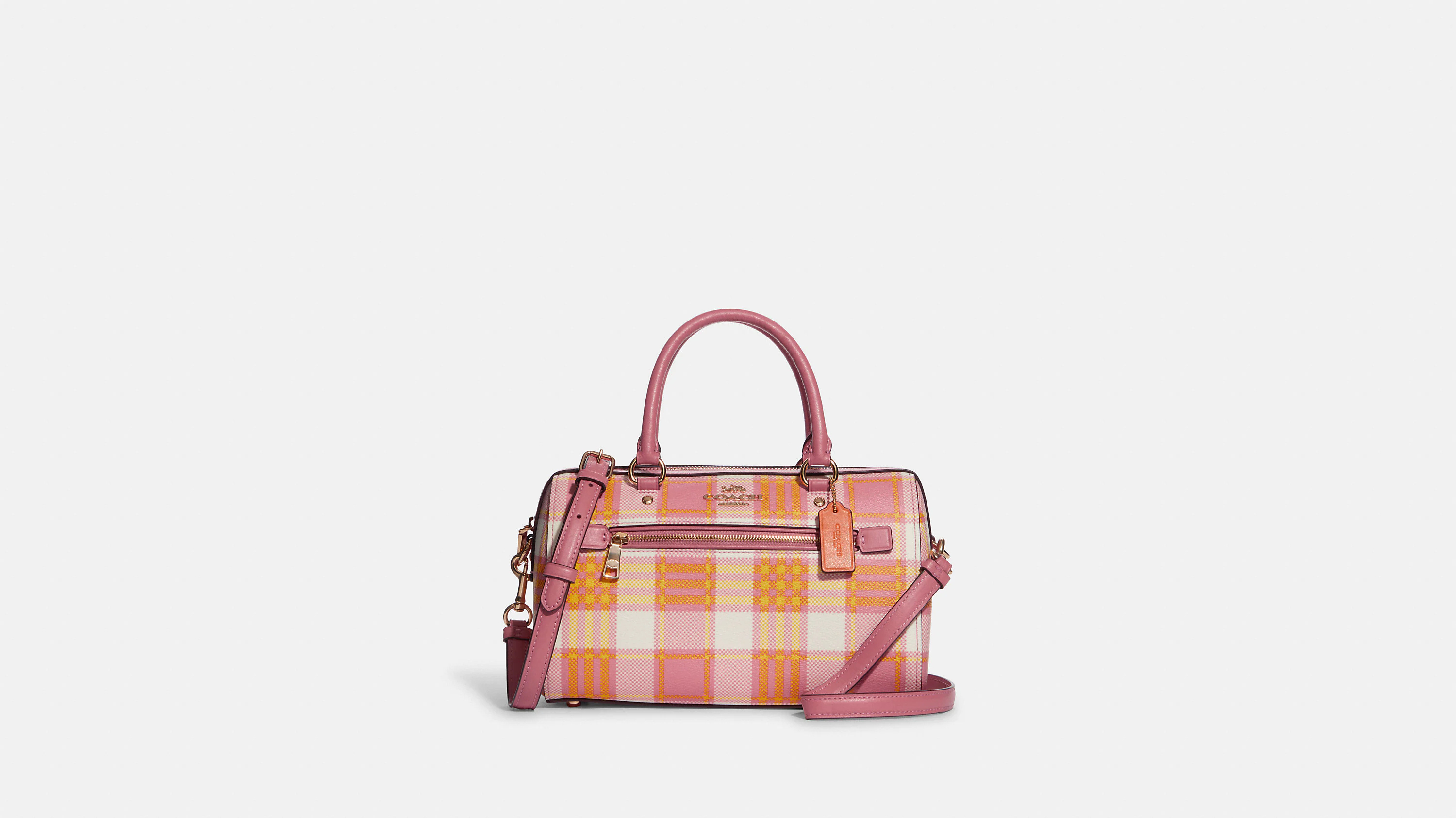 Rowan Satchel With Garden Plaid Print