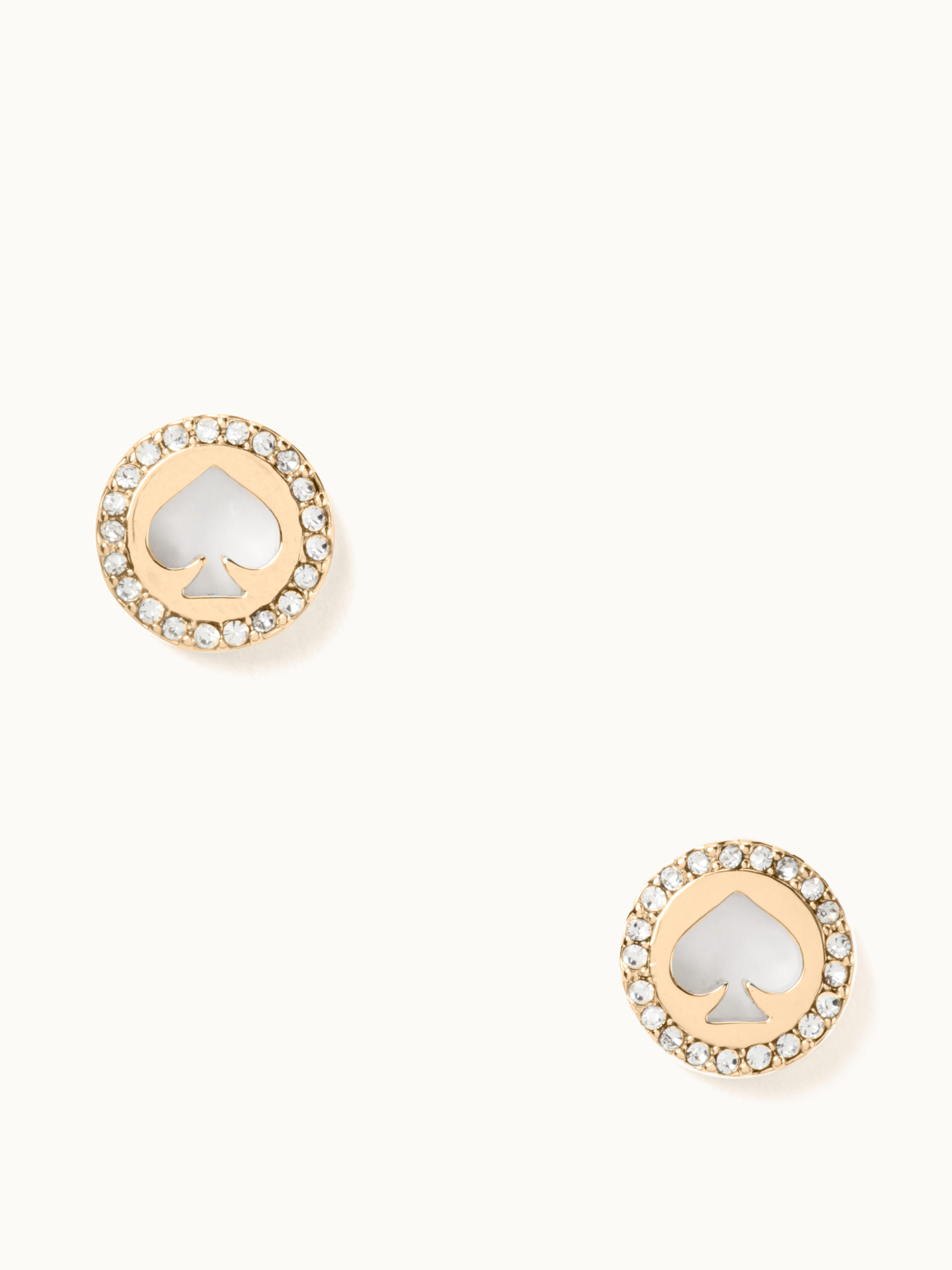 spot the spade pave halo spade studs