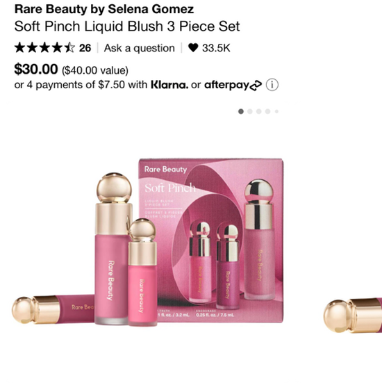 Soft pinch liquid blush set