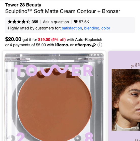 Matte cream bronzer