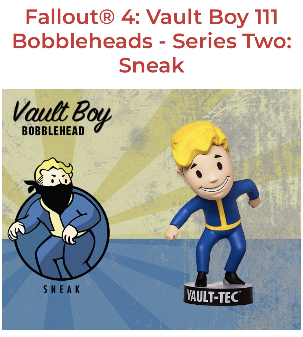 Fallout 4 Vault Boy 111 Series Two Sneak Bobblehead