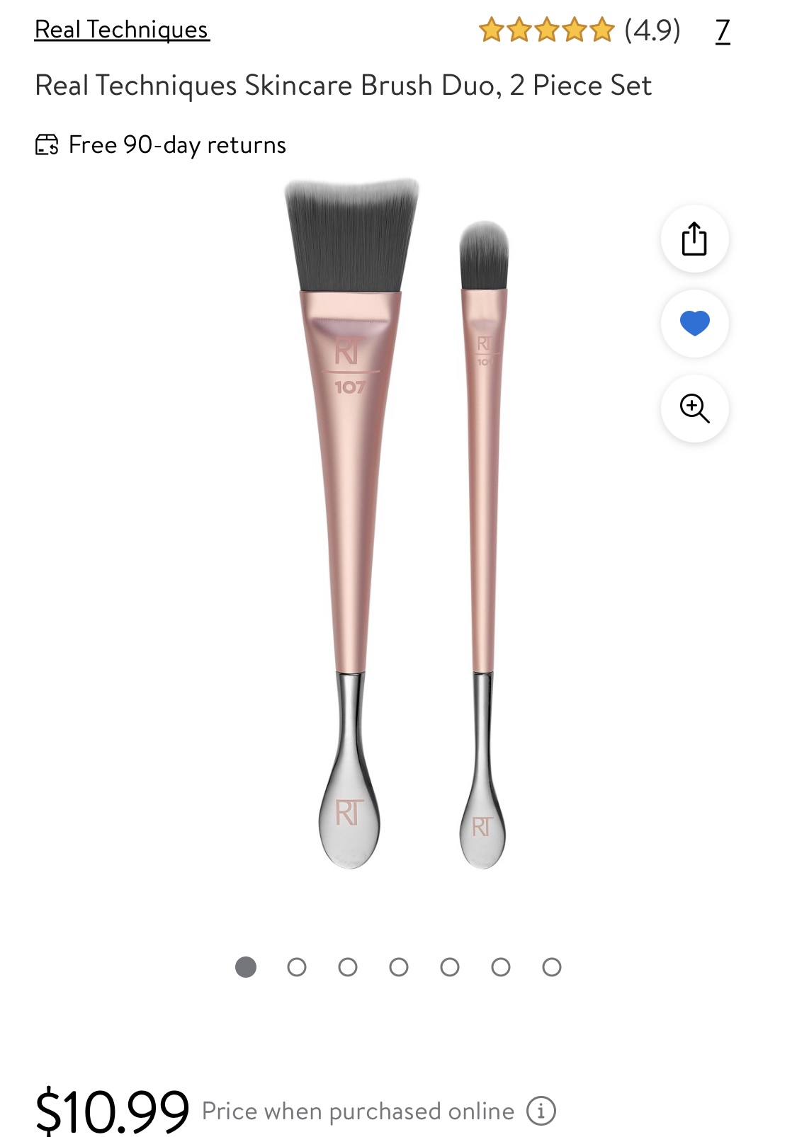 Real Techniques Skincare Brush Duo 2 Piece Set