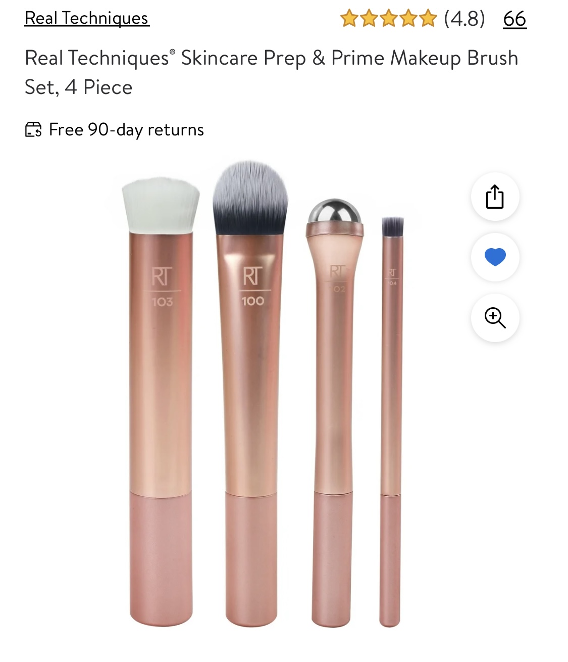 Real Techniques Skincare Prep & Prime Makeup Brush Set