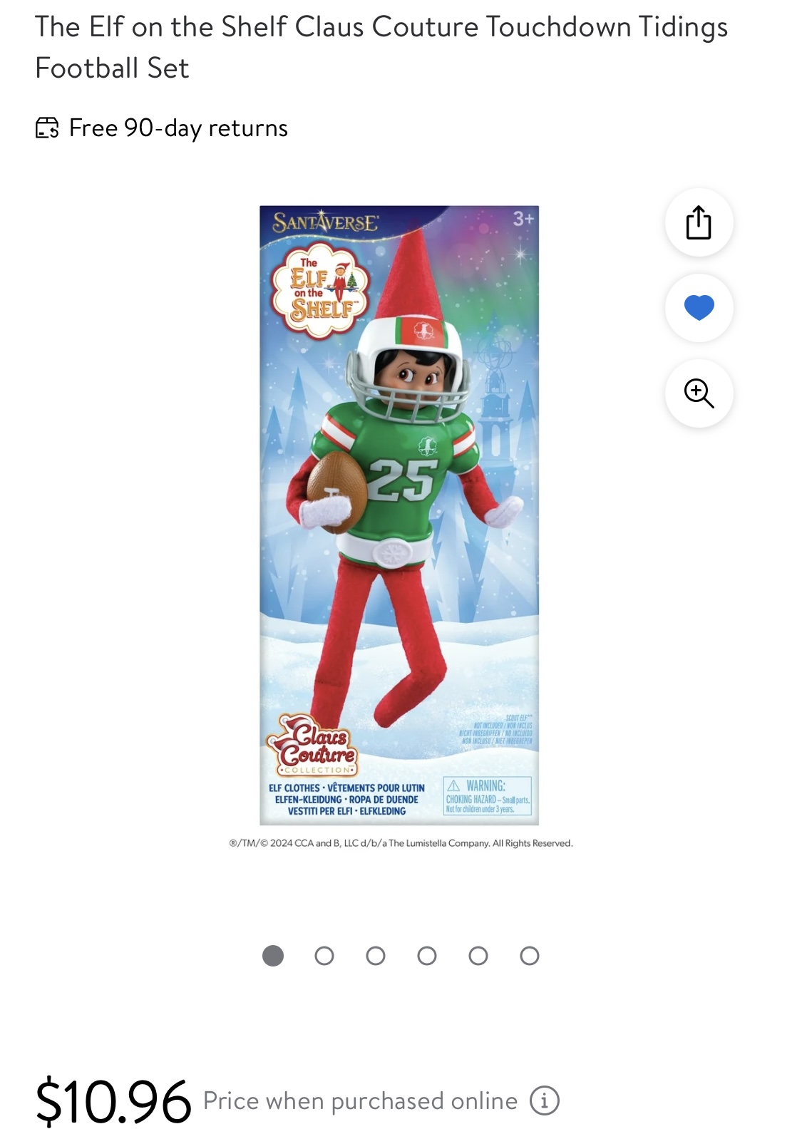 The Elf on the Shelf Claus Couture Touchdown Tidings Football Set