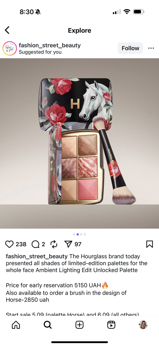Hourglass ambient lighting edit pallete