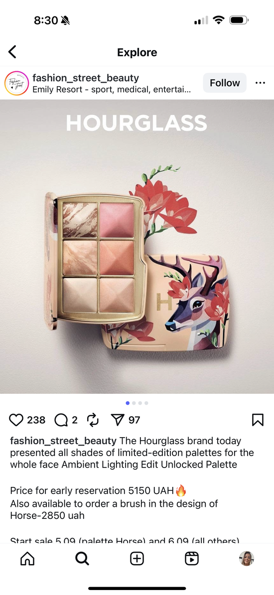 Hourglass ambient lighting edit pallete