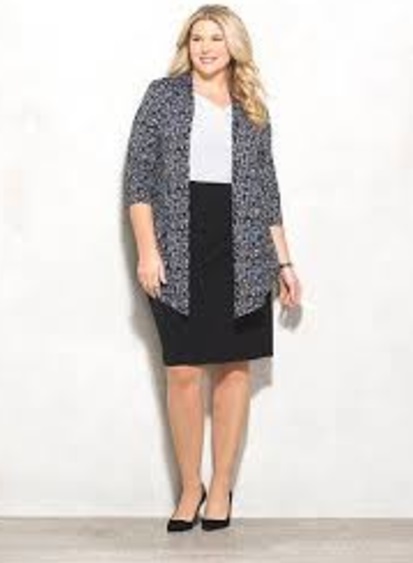 Plus Size Geometric Jacket Dress