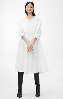 Wide Poplin Dress